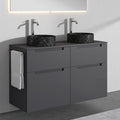Premium Waschtischunterschrank 120 cm - 4 Schubladen - Anthrazit matt lackiert
