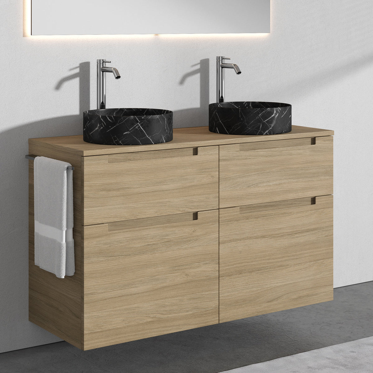 Waschbeckenunterschrank 120 cm mit 4 Schubladen