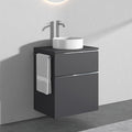 Waschtischunterschrank Vario 60 cm Weiß glänzend 2 Schubladen Zentrobad · 60 cm / Anthrazit matt lackiert / Chromgriff