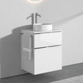 Waschtischunterschrank Vario 60 cm Weiß glänzend 2 Schubladen Zentrobad · 60 cm / Weiß glänzend / Chromgriff