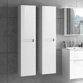 Premium Hochschrank 35 cm - 2 Türen - Weiß glänzend