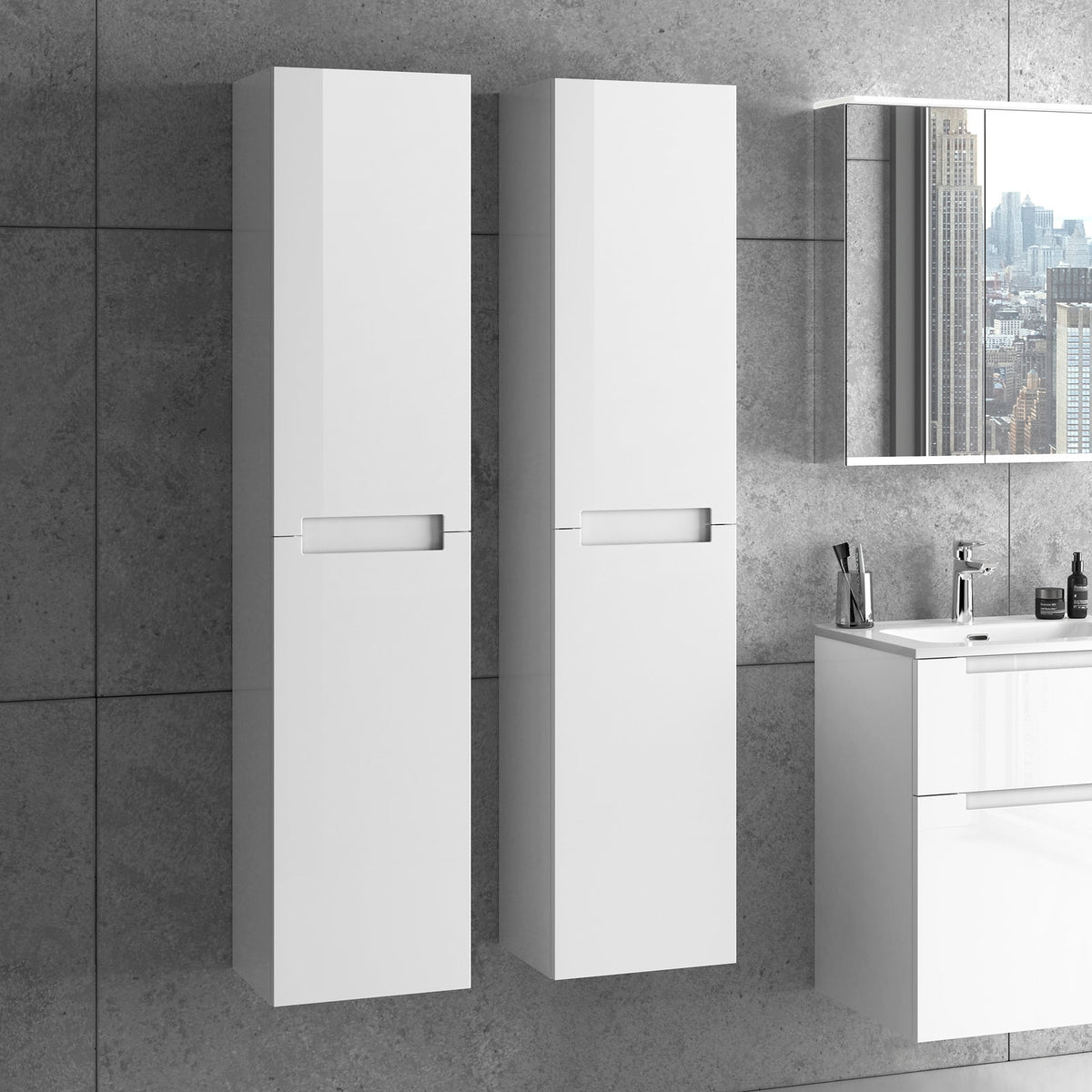 Hochschrank 35 cm mit 2 Türen
