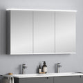 Spiegelschrank 120 cm Anthrazit mit 3 Türen